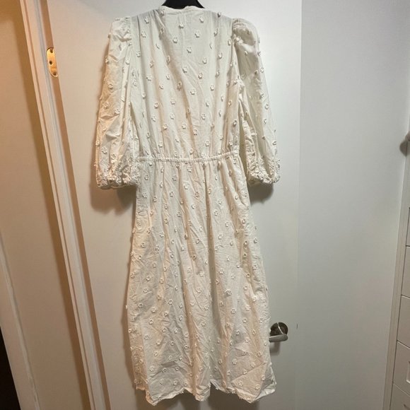 MAJE Roxitane floral-embroidered organic-cotton midi dress Size 34 - Picture 14 of 14